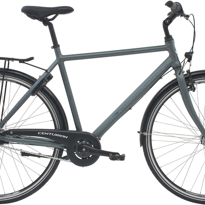 Centurion Challenger Herrebycykel med 7 Shimano-gear - Mat Sølv Blå
