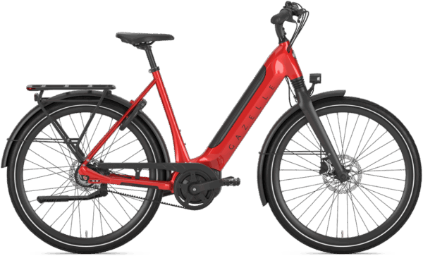 Gazelle Ultimate C8+ HMB Dame 2025 - Rød