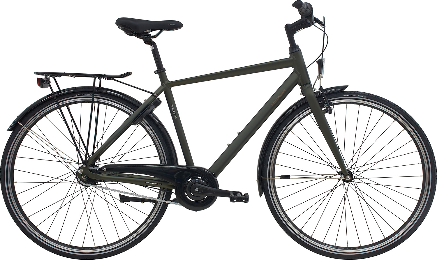 Nishiki Touring Herre 7g 2026 - Mat Mørk Grøn