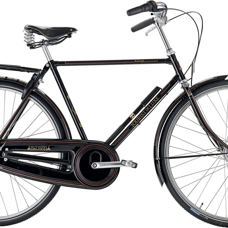 Raleigh Tourist de Luxe Herre 7g 2023 - Sort (Udstillingsmodel)