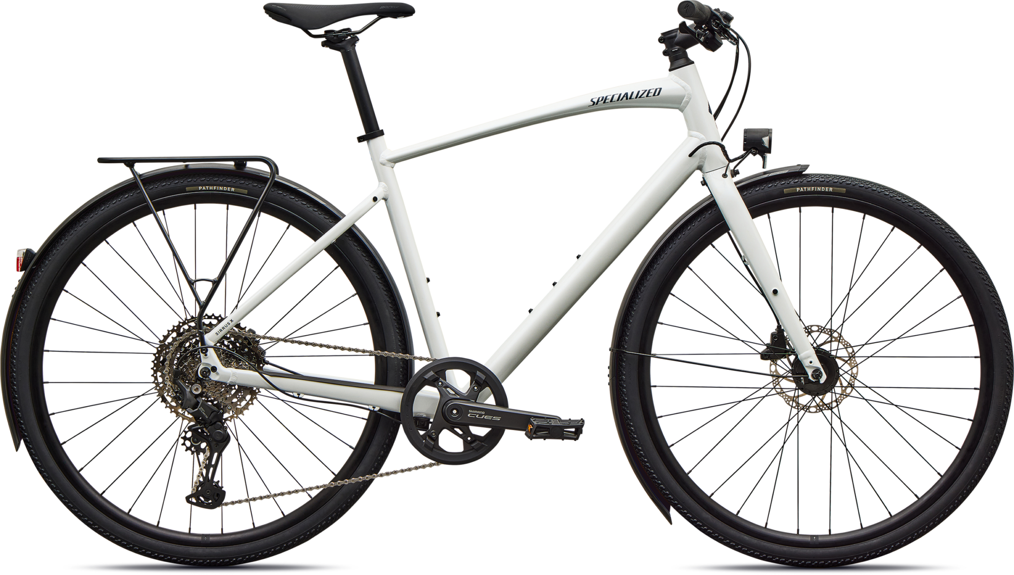 Specialized Sirrus X 3.0 EQ 2027 - Gloss Metallic White Silver / Metallic Deep